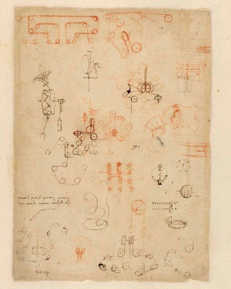 Skitse, Leonardo DaVinci, 1495