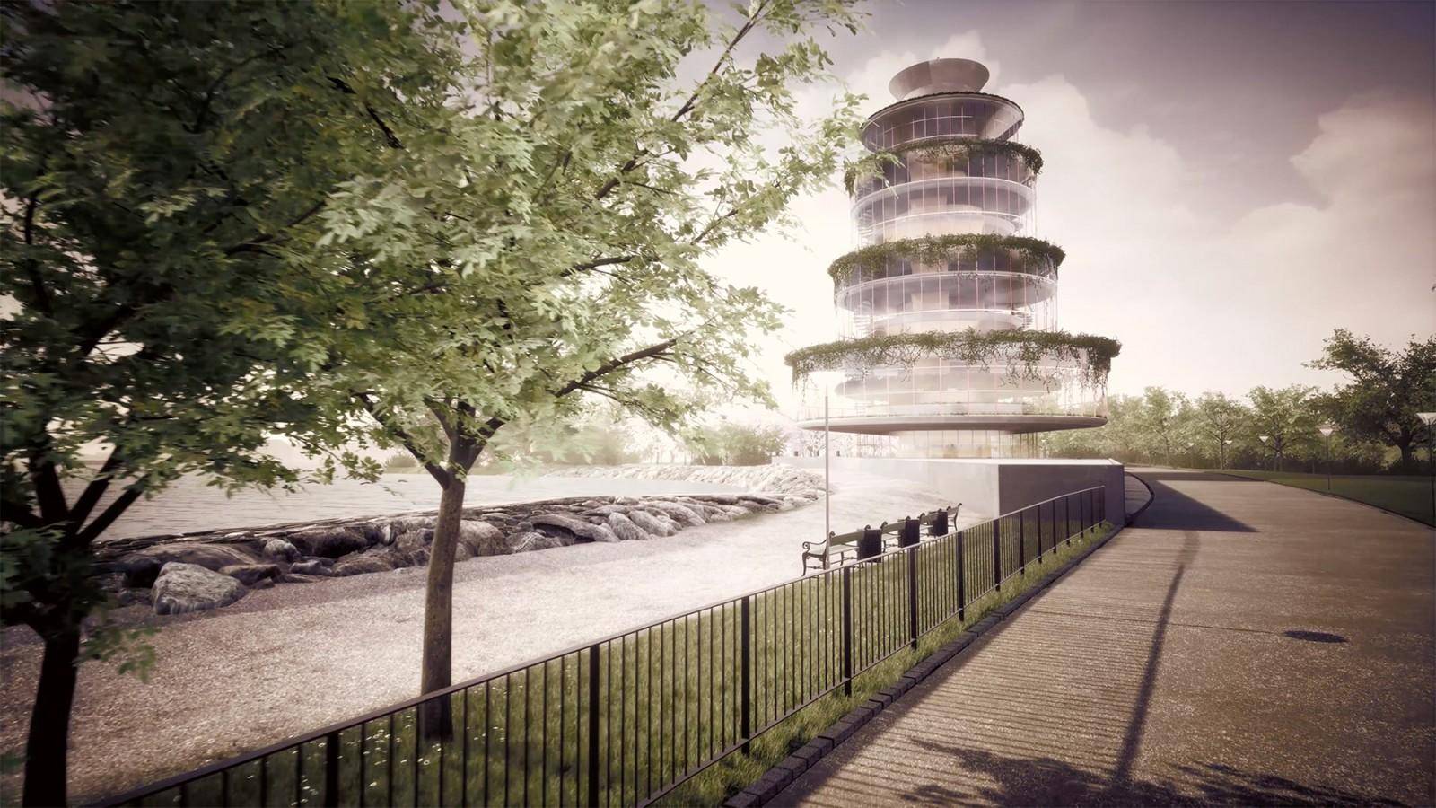 Generet foto af et udsigtstårn